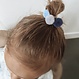 Your Little Miss Basic mini haarelastiekjes met pompoms  - marine