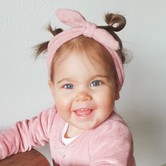 Your Little Miss Baby headband with knot - pink terry