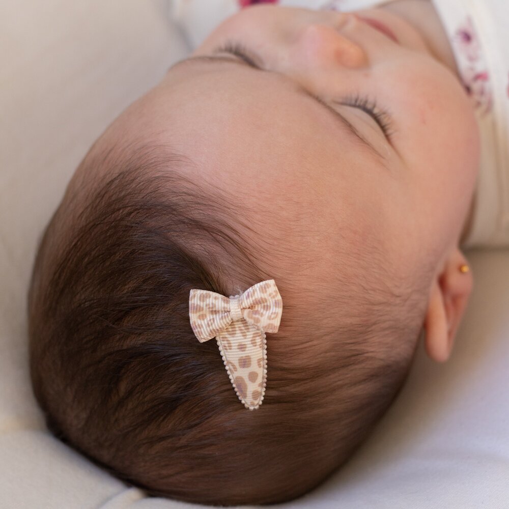 Your Little Miss Mollette per capelli con fiocco Romy - Nude animal