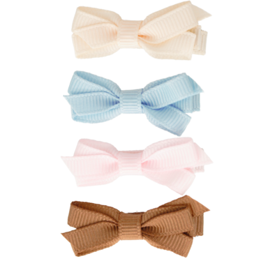 Your Little Miss Hair clips with ribbon bow - sailor satin