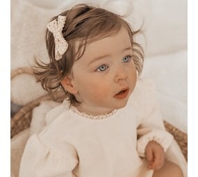 Your Little Miss Babyhaarspange mit Knoten und Schleife - Cream lace