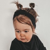 Your Little Miss Baby-Haarband mit Knoten und Rüschen - black