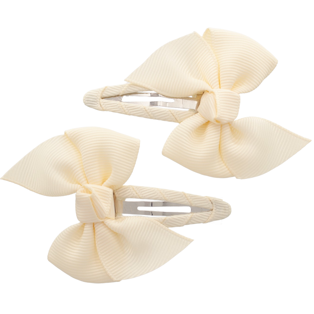 Your Little Miss Hair clips with twist and ribbon bow June - cream Your Little Miss Hair clips with twist and ribbon bow June - cream