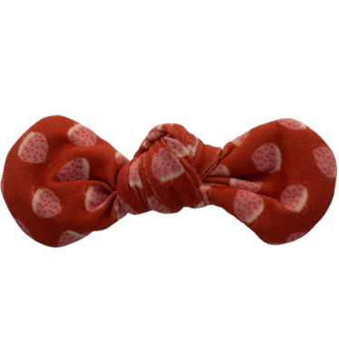 Baby hair clip with round bow - neutral strawberry | Your Little Miss Baby hair clip with round bow - neutral strawberry | Your Little Miss