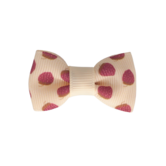 Your Little Miss Baby hair clips with bow - neutral strawberry