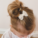 Your Little Miss Baby hair clips with bow - cream lace