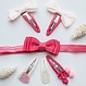 Your Little Miss Baby-Haarband mit doppelter Schleife - pink fever
