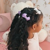 Your Little Miss Basic hair ties with bow - lilac mist