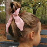 Your Little Miss Hair tie with big bow - sweet nectar rib
