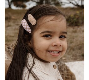 Your Little Miss Haarspeldjes Pippa - check teddy