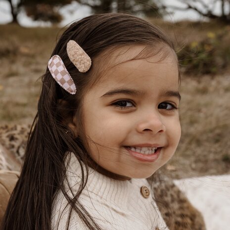 Your Little Miss Hårspännen Pippa - check teddy Your Little Miss Hårspännen Pippa - check teddy