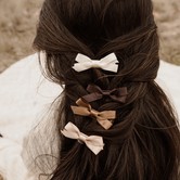 Your Little Miss Barrettes à cheveux avec nœud en ruban - brown satin