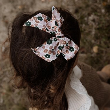 Your Little Miss Hair clip with knot - autumn flower