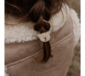 Your Little Miss Baby haarelastiekjes met strikje Liv  - teddy bear