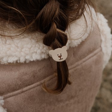 Your Little Miss Baby hair ties with print - teddy bear