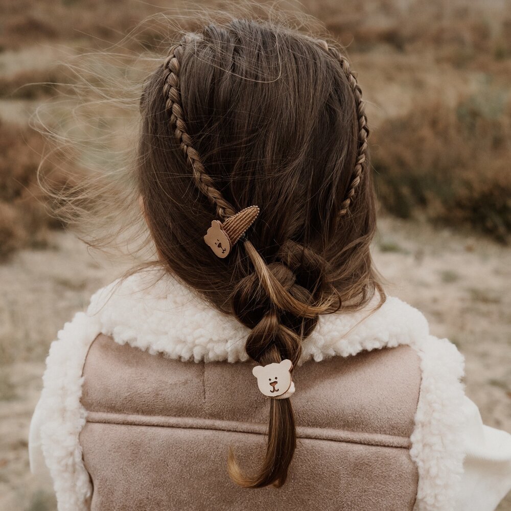 Your Little Miss Baby hair clips Pippa - teddy bear