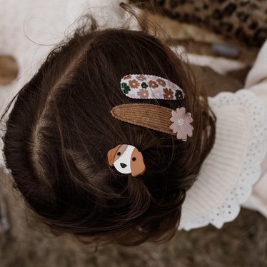 Your Little Miss Baby hair ties with little bow - cute dog
