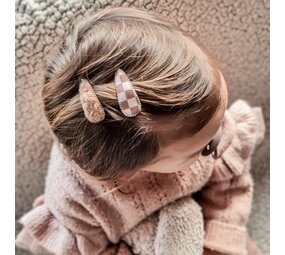 Your Little Miss Mollette per capelli neonata Pippa - check teddy Your Little Miss Mollette per capelli neonata Pippa - check teddy