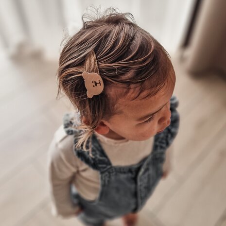 Your Little Miss Hair clips Pippa - teddy bear