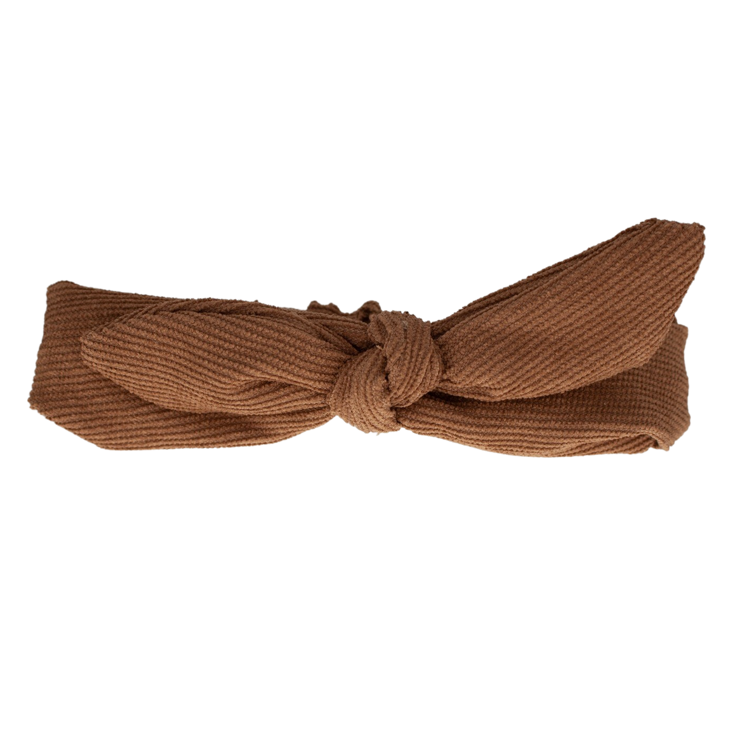 Bandeau cheveux fille avec bouton et noeud - brown muslin