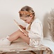 Your Little Miss Wide tiara with button - flower power Your Little Miss Wide tiara with button - flower power