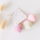 Your Little Miss Grundläggande hårelastik med pompoms - honeylove