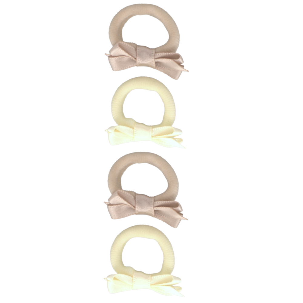 Your Little Miss Baby haarelastiekjes met strikje Liv - vanilla satin Your Little Miss Baby haarelastiekjes met strikje Liv - vanilla satin