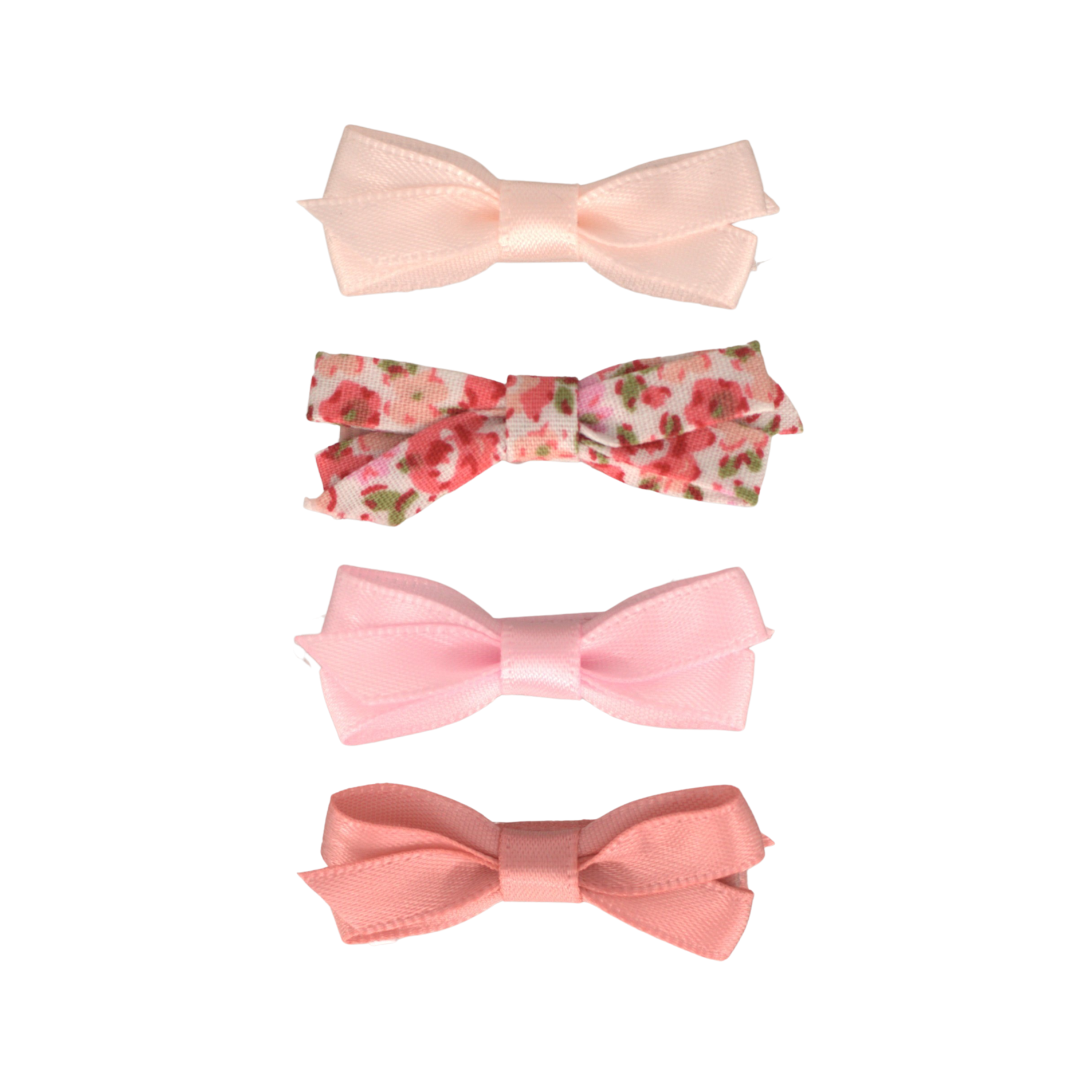 Barrettes cheveux bébé avec nœud en ruban soft pink flower Your