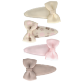 Your Little Miss Baby snap clips with bow - blossom flower