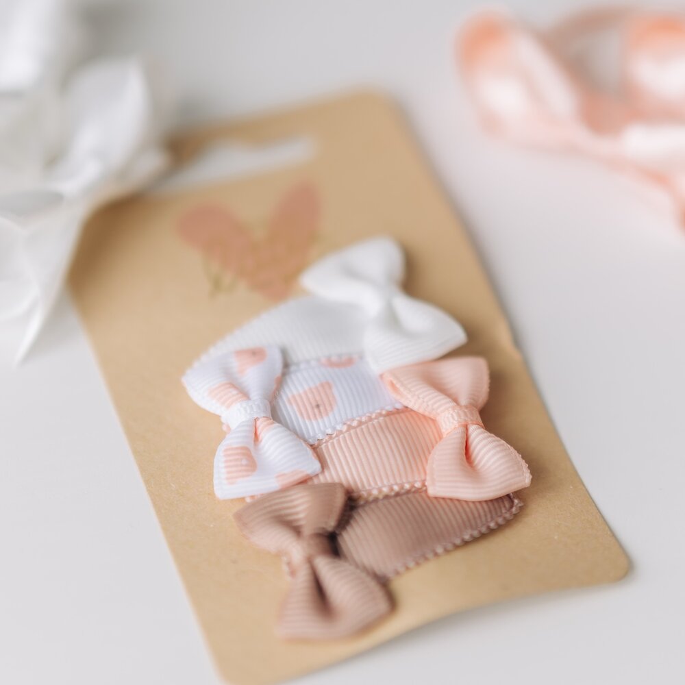 Your Little Miss Baby hårspænder med sløjfe Romy - pink bear Your Little Miss Baby hårspænder med sløjfe Romy - pink bear