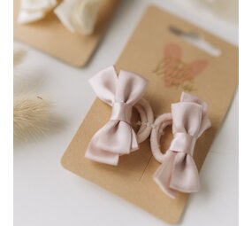 Your Little Miss Haargummis mit doppelter Schleife - vanilla satin Your Little Miss Haargummis mit doppelter Schleife - vanilla satin
