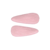 Your Little Miss Baby-Klick-Klack-Haarspangen mit Stoff - light pink rib