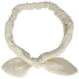 Your Little Miss Headband with knot and bow - ivory muslin