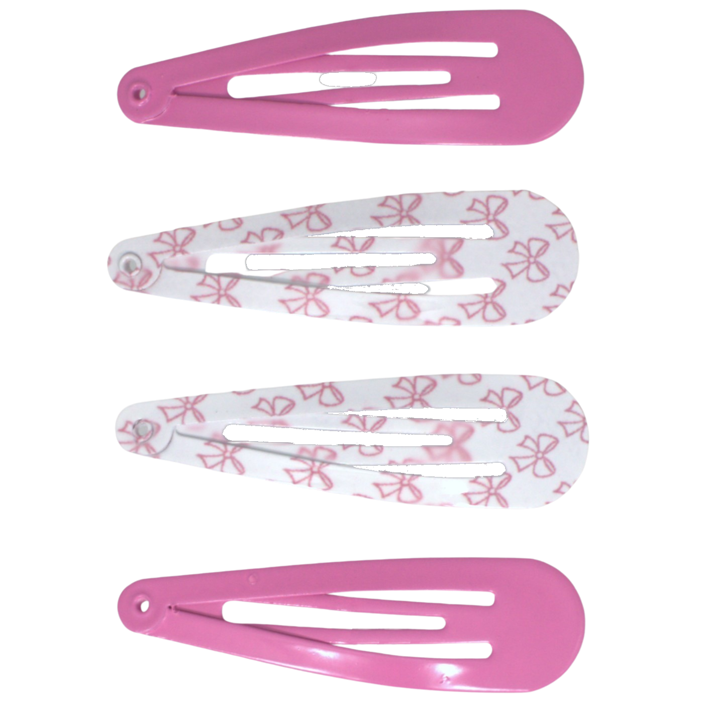 Barrette clicclac fille basiques Pink bows Your Little Miss