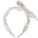 Your Little Miss Cerchietto per ragazza a costine con fiocco - white linen Your Little Miss Cerchietto per ragazza a costine con fiocco - white linen