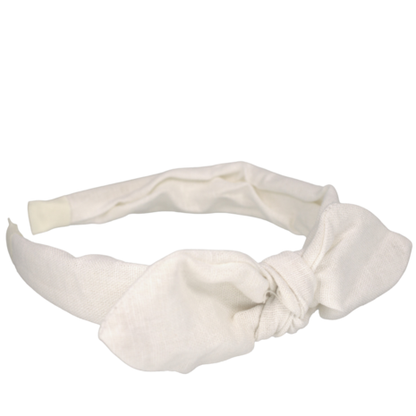 Your Little Miss Diadema niña con moño - white linen