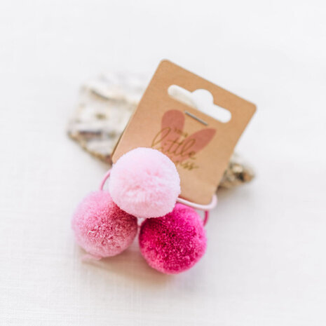 Your Little Miss Élastiques à cheveux basiques à pompons - Candy