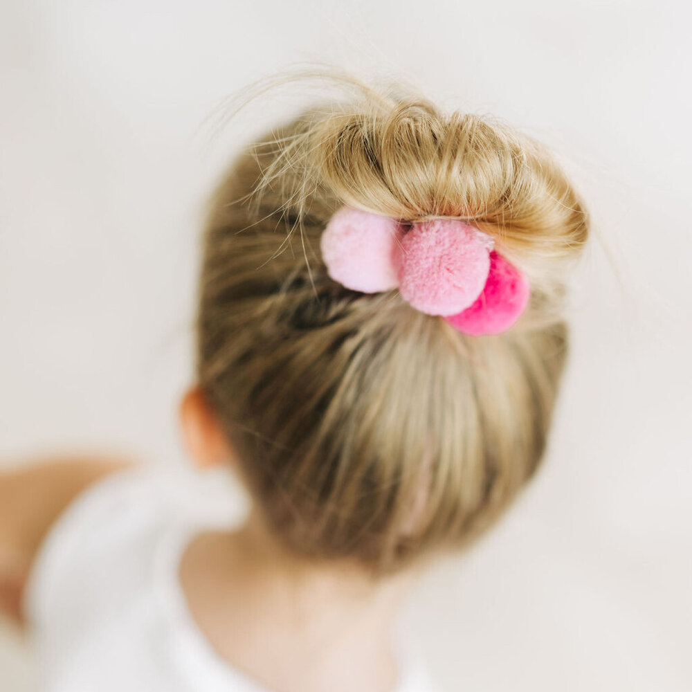 Your Little Miss Élastiques à cheveux basiques à pompons - Candy