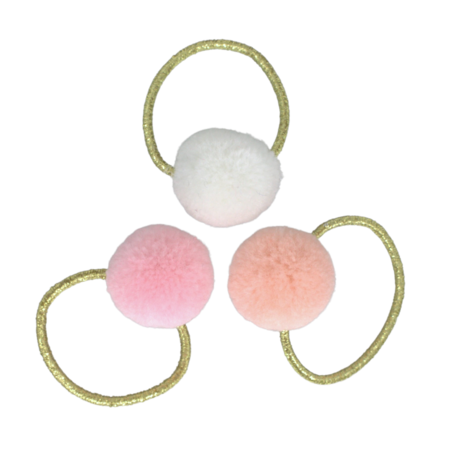 Your Little Miss Basic mini hair elastics with pompoms Kate - blossom Your Little Miss Basic mini hair elastics with pompoms Kate - blossom