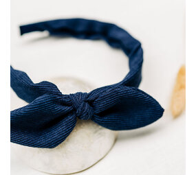 Your Little Miss Headband with bow Billie - marine rib Your Little Miss Headband with bow Billie - marine rib