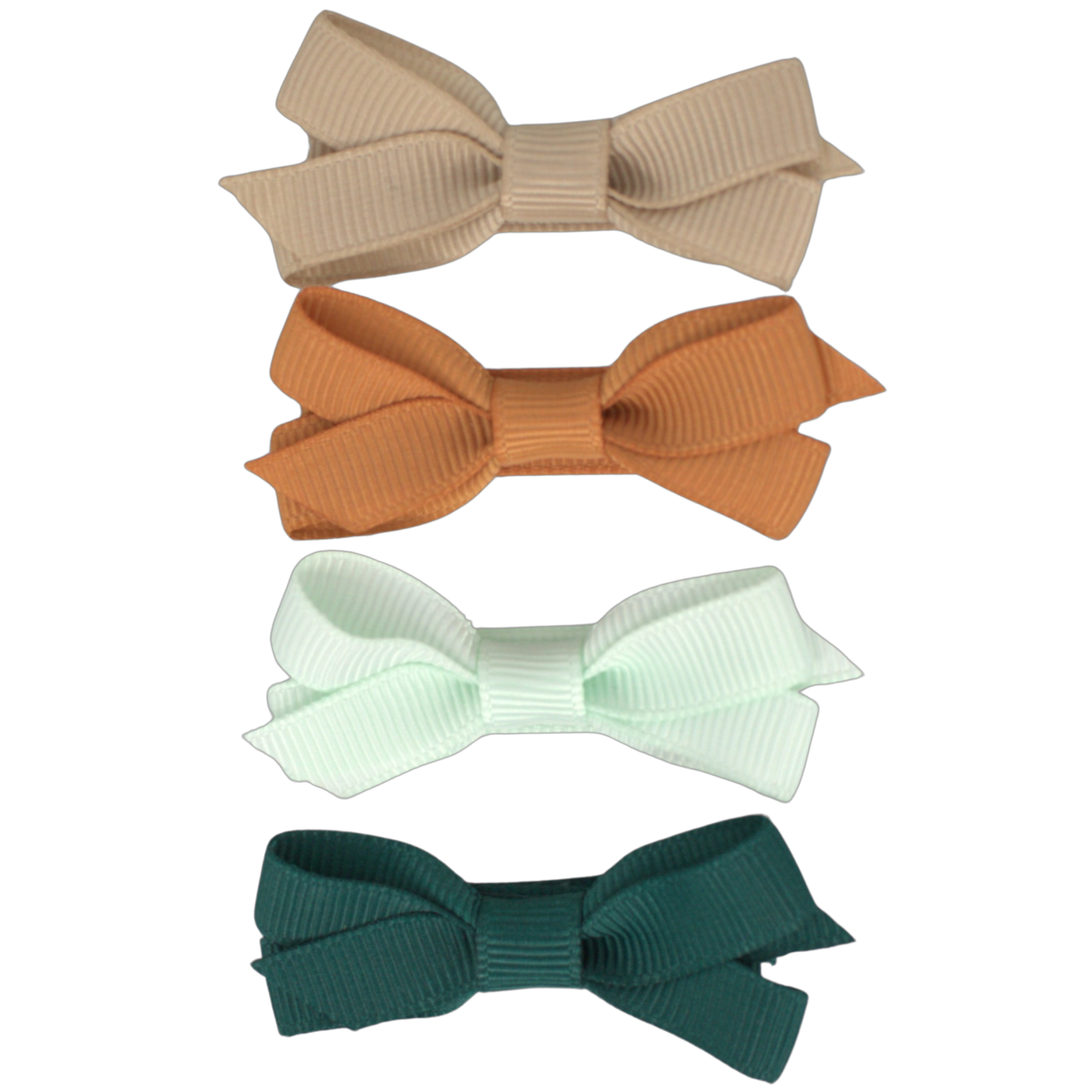 Hair clips with ribbon bow - natural vibes - Your Little Miss