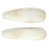 Your Little Miss Barrettes clic-clac fille avec du tissu - Snow bloom