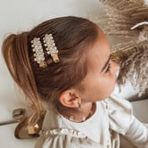 Your Little Miss Fermagli per capelli ragazza con fiori - Gold flowers