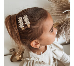 Your Little Miss Hårspenne med blomster Nina - Gold flowers Your Little Miss Hårspenne med blomster Nina - Gold flowers