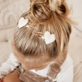 Your Little Miss Clips de pelo niña estrellas - Hearts snow