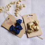 Your Little Miss Baby Haargummis mit Doppelschleife Gabby - Navy satin Your Little Miss Baby Haargummis mit Doppelschleife Gabby - Navy satin