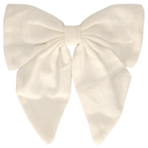 Your Little Miss Barrette cheveux fille avec gros nœud - White linen