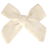 Your Little Miss Hair clip with knot - white linen