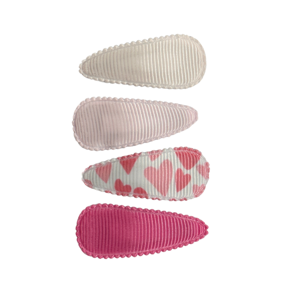 Your Little Miss Pinzas de pelo bebé Pippa - pink hearts