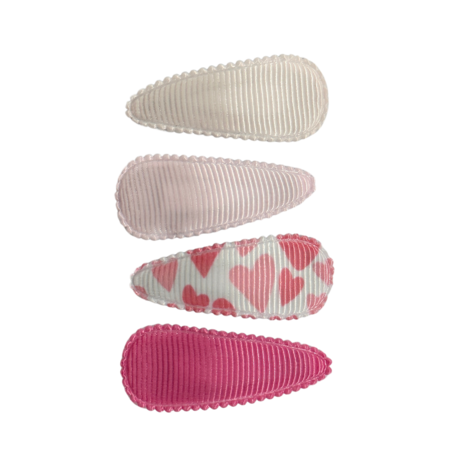 Your Little Miss Baby hair clips Pippa - pink hearts